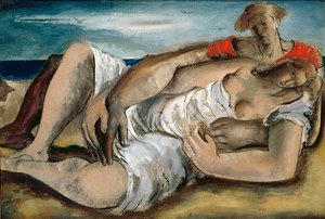 ラバーズ オン ザ ビーチ 作： Bernard Meninsky