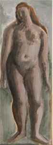 立っている女性像（紙にグアッシュ） 作： Bernard Meninsky