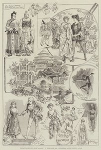 Drury-LaneのアラジンとCrystal Palaceのシンドレラのキャラクタースケッチ 作： Bernard Partridge