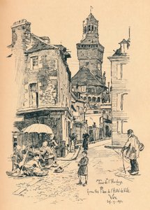 時計塔、ヴァイア、c1893 作： Bernard Partridge