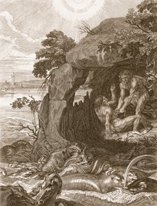 アリステウスはプロテウスにオラクルを明かすよう強いる1731 作： Bernard Picart