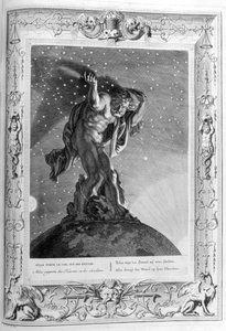 アトラスは彼の肩で天をサポートします、1733 作： Bernard Picart