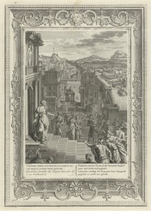 カサンドラ、トロイの没落を予測、1731年 作： Bernard Picart