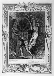 ホイール上のタルタロスのイクシオン、1733 作： Bernard Picart