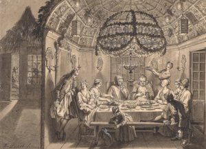 仮庵の祭りの間の仮庵での食事 作： バーナード・ピカール