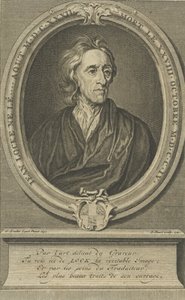 医師と哲学者ジョンロックの肖像1632-1704、1721年。 作： Bernard Picart