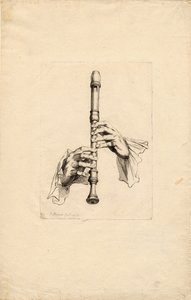 Recorder Players Hands、um 1700 作： Bernard Picart