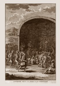イスパニオラ島の住民の宗教儀式、c1721。 作： Bernard Picart