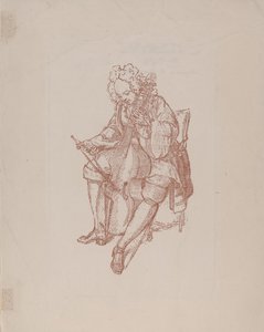 低音奏者、1707年 作： Bernard Picart
