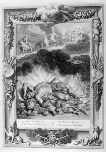 ヘラクレスの死、1733年。 作： Bernard Picart