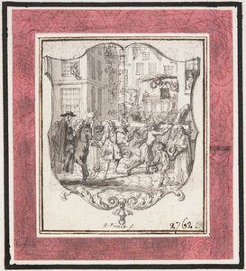 Vignette. Straßenszene eingefügt in Schildrahmen 作： バーナード・ピカール