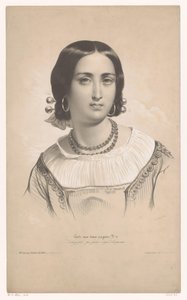 地方の衣装を着た女性の肖像 二種類の白亜の習作（連載タイトル） Etude aux deux Crayons (オブジェクトのシリーズ タイトル)