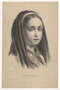 少女の肖像画 二種類の白亜の習作（連載タイトル） Etude aux deux Crayons (オブジェクトのシリーズ タイトル) 作： Bernard Romain Julien