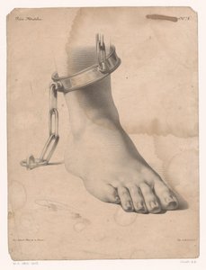 足首を鎖でつながれた足の研究 小作画サンプル（連載タイトル） Petits Modeles (オブジェクトのシリーズ タイトル) 作： Bernard Romain Julien