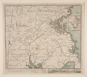 ボストンとエンビロンの地図, ca. 1775年