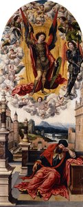 聖ミカエルによって眠りから目覚めようとしている男、 作： Bernard van Orley