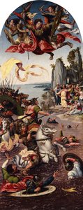 聖ミカエルの前で紅海を離れるモーセ、 作： Bernard van Orley
