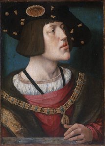 カール5世の肖像、聖ローマ皇帝 作： Bernard van Orley