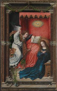 受胎告知、1518年頃（パネルに油彩） 作： Bernard van Orley