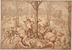 イノシシ狩り 作： Bernard van Orley