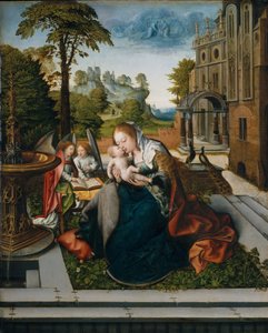 天使のいる聖母子1518年頃 作： Bernard van Orley