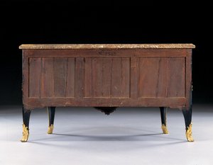 箪笥、1745年頃（オルモルに取り付けられた漆と黒檀） 作： Bernard van Risenburgh II