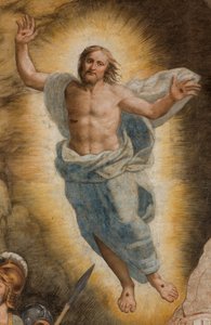 カウンターファッカータ、ベルナルディーノ・ガッティ《復活》1529年、詳細 作： Bernardino Gatti