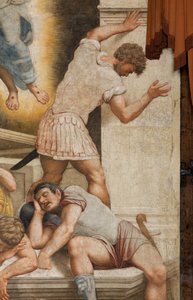 カウンターファッカータ、ベルナルディーノ・ガッティ《復活》1529年、詳細 作： Bernardino Gatti