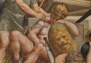 カウンターファッカータ、ベルナルディーノ・ガッティ《復活》1529年、詳細 作： Bernardino Gatti