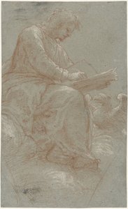 雲に聖ヨハネを書く 作： Bernardino Lanino (possibly)