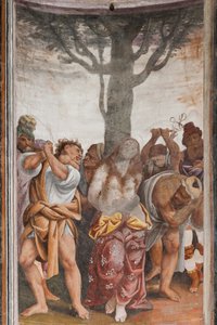 聖カタリナの殉教の詳細 (フレスコ画) 作： Bernardino Lanino