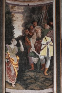 聖カタリナの殉教の詳細 (フレスコ画) 作： Bernardino Lanino