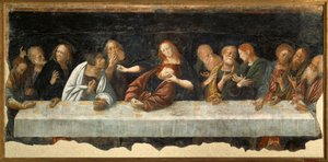 イタリア、ヴェルチェッリ、最後の晩餐の絵