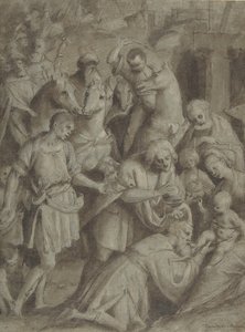 賢者の礼拝、1553年。 作： Bernardino Lanino