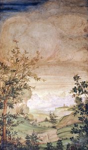 イタリア、ミラノ、サン・マウリッツィオ教会、風景 作： Bernardino Luini