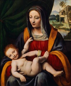 ベルナルディーノ・ルイーニ（1481-1532年頃）の「聖母子像」。 作： Bernardino Luini