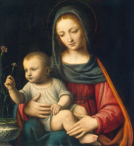 カーネーションのマドンナ、c。 1515年。 作： Bernardino Luini