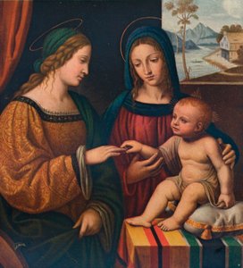 聖カタリナの神秘的な結婚、c1520、1911 作： Bernardino Luini