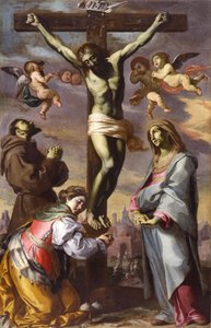 17世紀半ばの聖母フランシスコとアガサとのはりつけ。