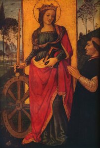 「ドナーとアレクサンドリアの聖カタリナ」、c1480 作： Bernardino Pinturicchio