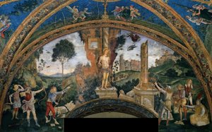 聖セバスチャンの殉教、1492-1495。 作： Bernardino Pinturicchio