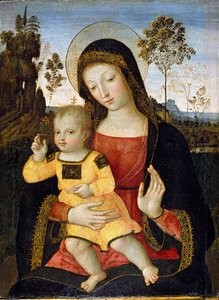 聖母子、1470年代から1490年代 作： Bernardino Pinturicchio