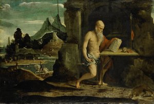 聖ジェローム 作： Bernardino da Brescia (attributed to)