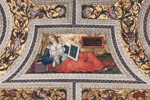 シビュル』（フレスコ画）の細部に描かれたシベリアのシビュル 作： Bernardino di Betto Pinturicchio