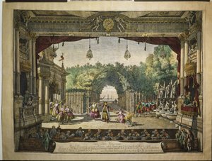 1758年のウィーンのブルク劇場でのバレエルトゥルクジェネリュー 作： Bernardo Bellotto