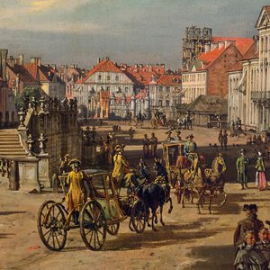 ワルシャワの聖十字架教会（詳細） 作： Bernardo Bellotto