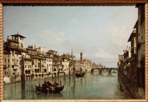 フィレンツェのアルノ橋とサンタトリニタ橋 作： Bernardo Bellotto