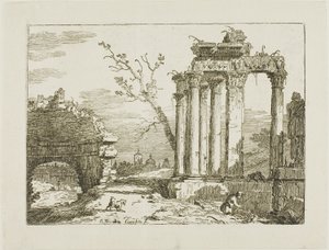 廃墟のある風景 作： Bernardo Bellotto