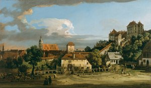 ピルナ：南からのオーバーター、1760年頃（キャンバスに油彩） 作： Bernardo Bellotto