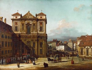 1758年から1761年の間に北西から見たフレイユンウィーン 作： Bernardo Bellotto